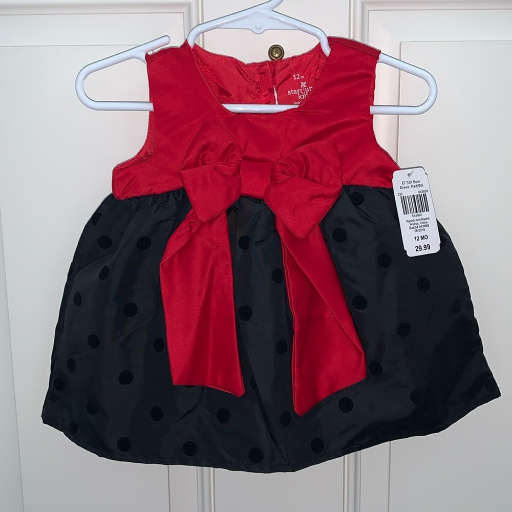 by Start Up Kids, 12-18mo, Super Cute Red & Black Dress, w/ Diaper Cover